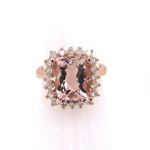 Tourmaline Rubellite Diamond Ring 14 kt 7.45 tcw Certified $5,950 013308 - Picture 6 of 12